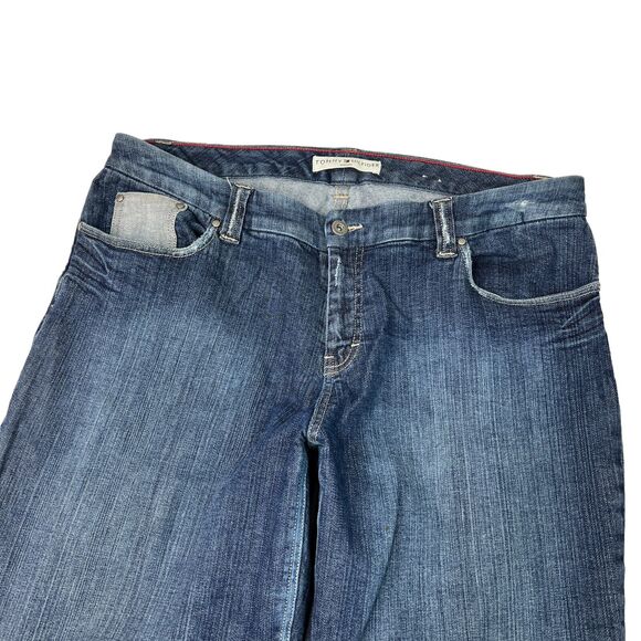 Tommy Hilfiger Mid Rise Capri Jeans Cropped Stretch Denim Blue Womens 16 - Picture 3 of 9